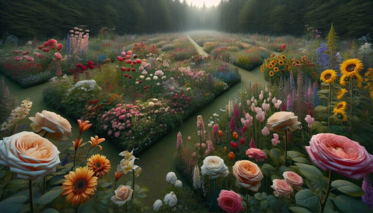 A variety of popular flowers found in the USA