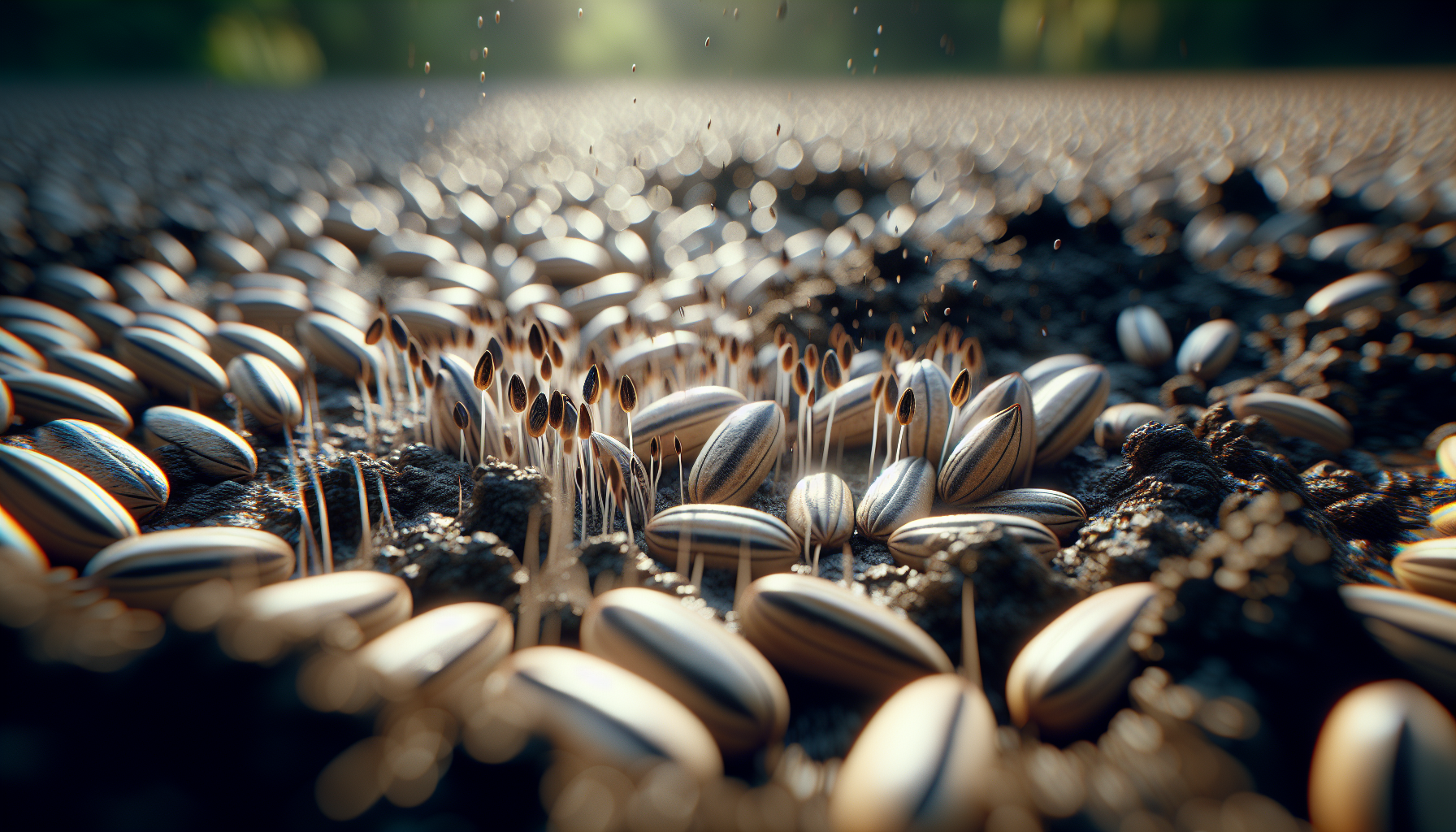 Soaked seeds ready for planting in a garden