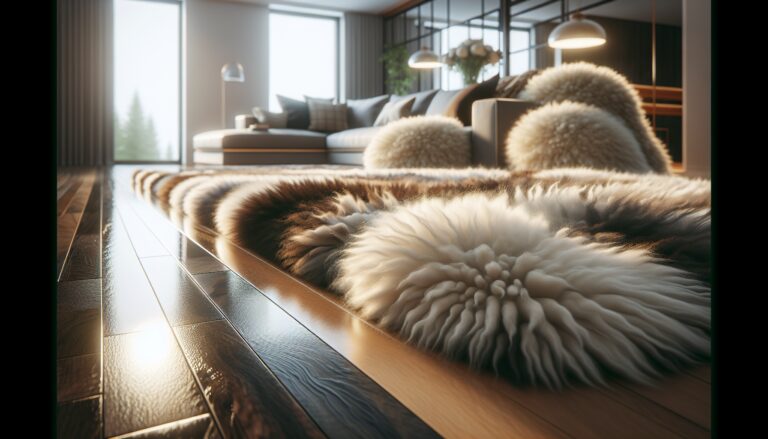 Cozy sheepskin rugs enhancing home decor