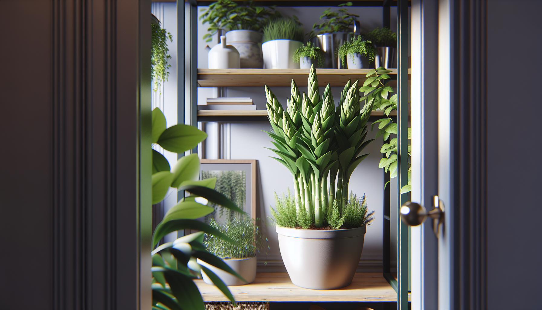 Asparagus fern in a stylish indoor pot