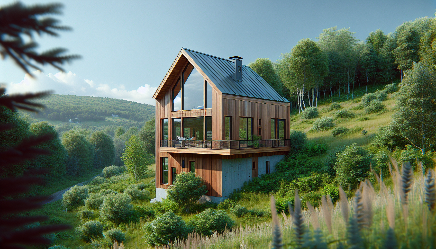 A picturesque tiny home nestled in Vermont's landscape