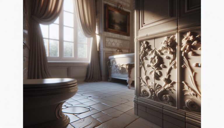 Elegant vintage bathroom with classic fixtures and decor