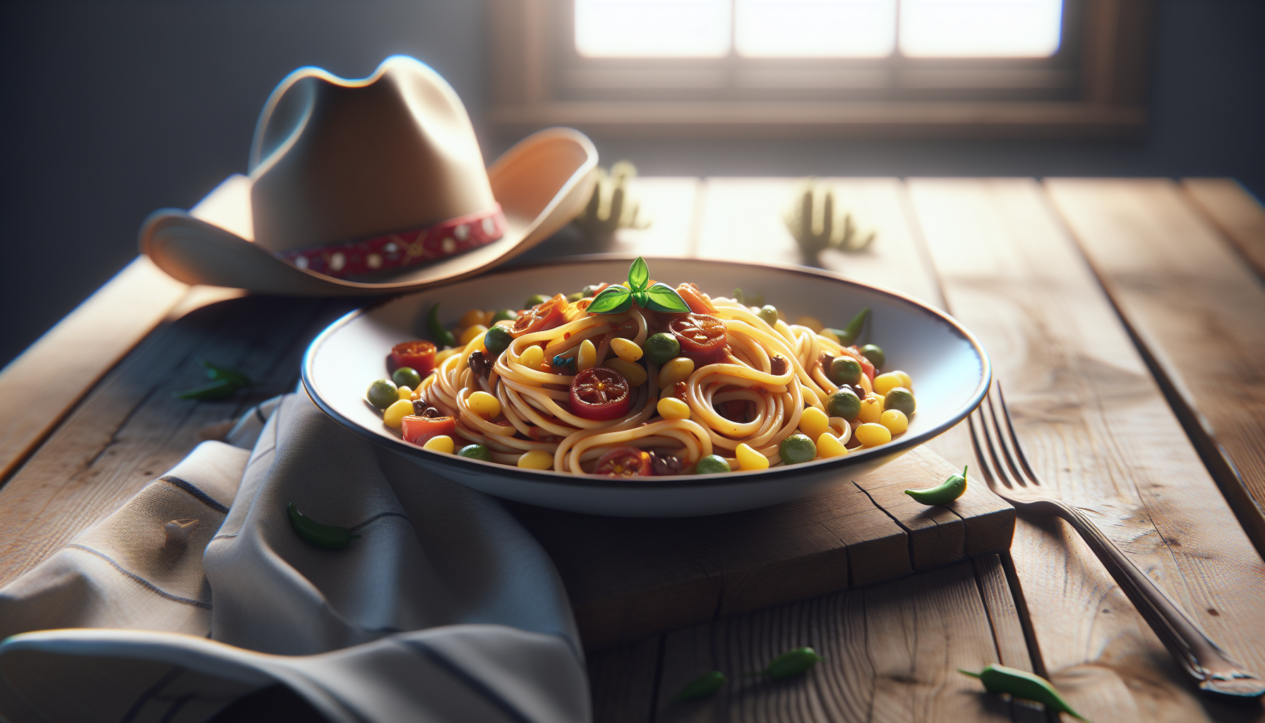 Delicious cowboy spaghetti served in a cozy setting