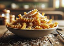 Crispy Cacio e Pepe served on a plate