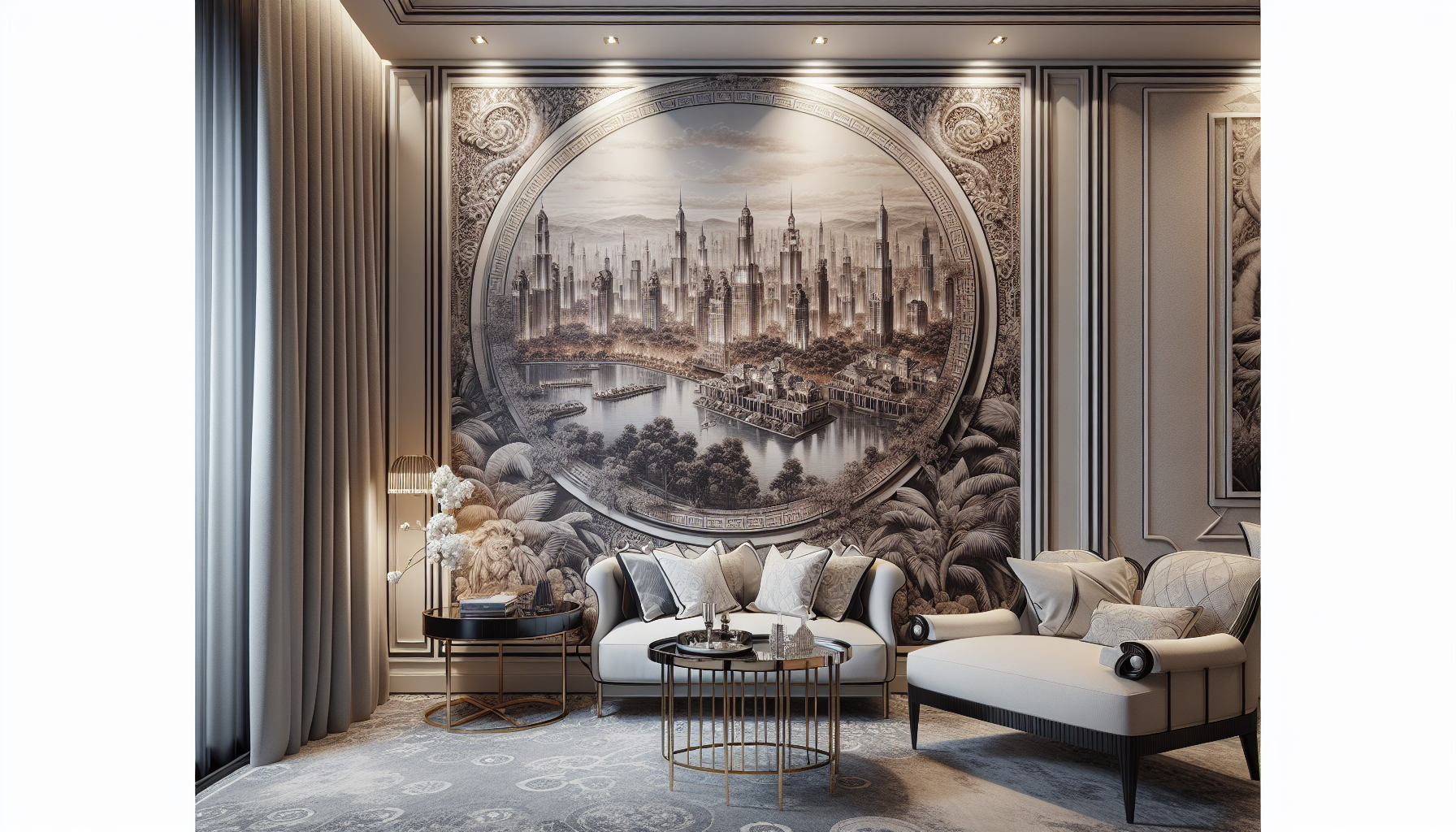 Elegant wallpaper design inspired by luxury resorts