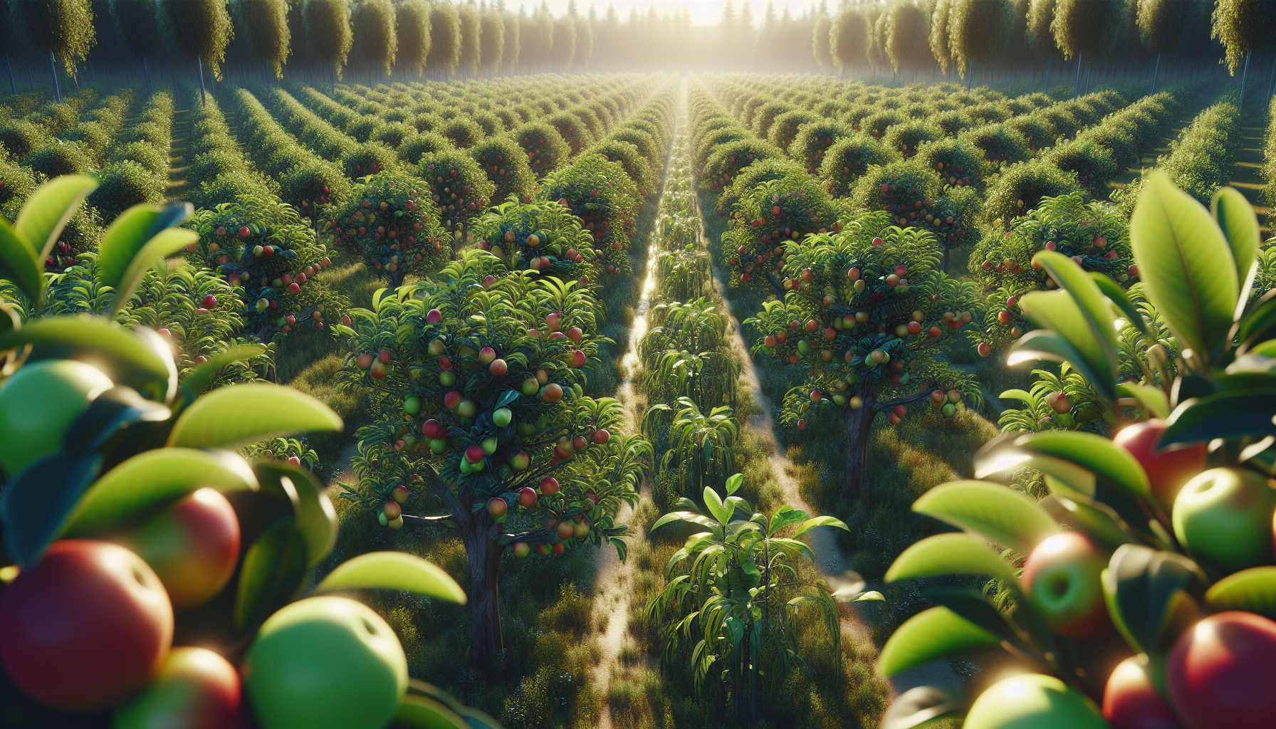 Fruit trees thriving in a northern climate garden