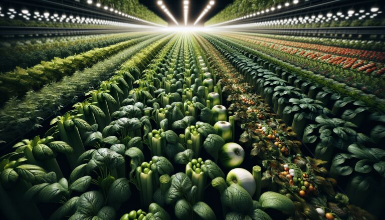 Colorful vegetable garden with various plants