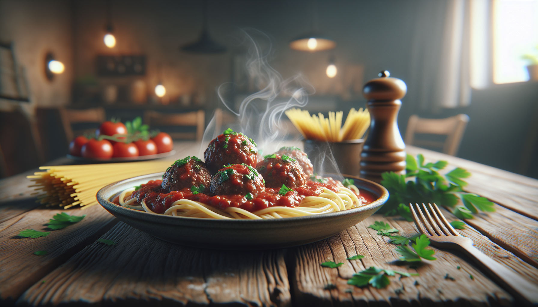 Delicious homemade spaghetti and meatballs served in a bowl
