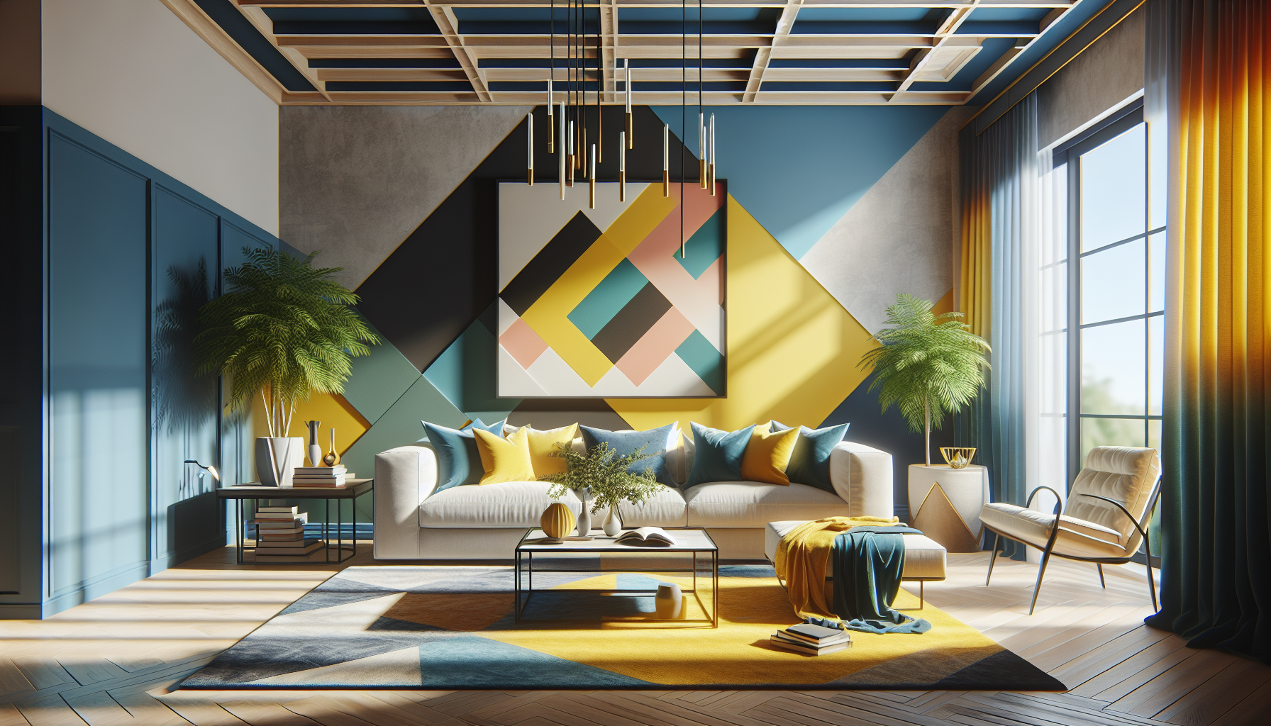 Colorful interior design inspired by Josef Albers