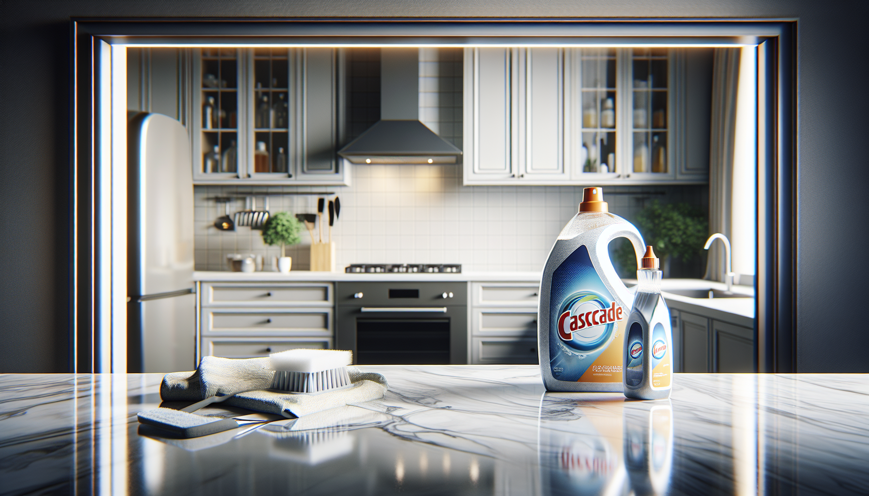 Kenan Thompson showcasing his cleaning tips with Cascade