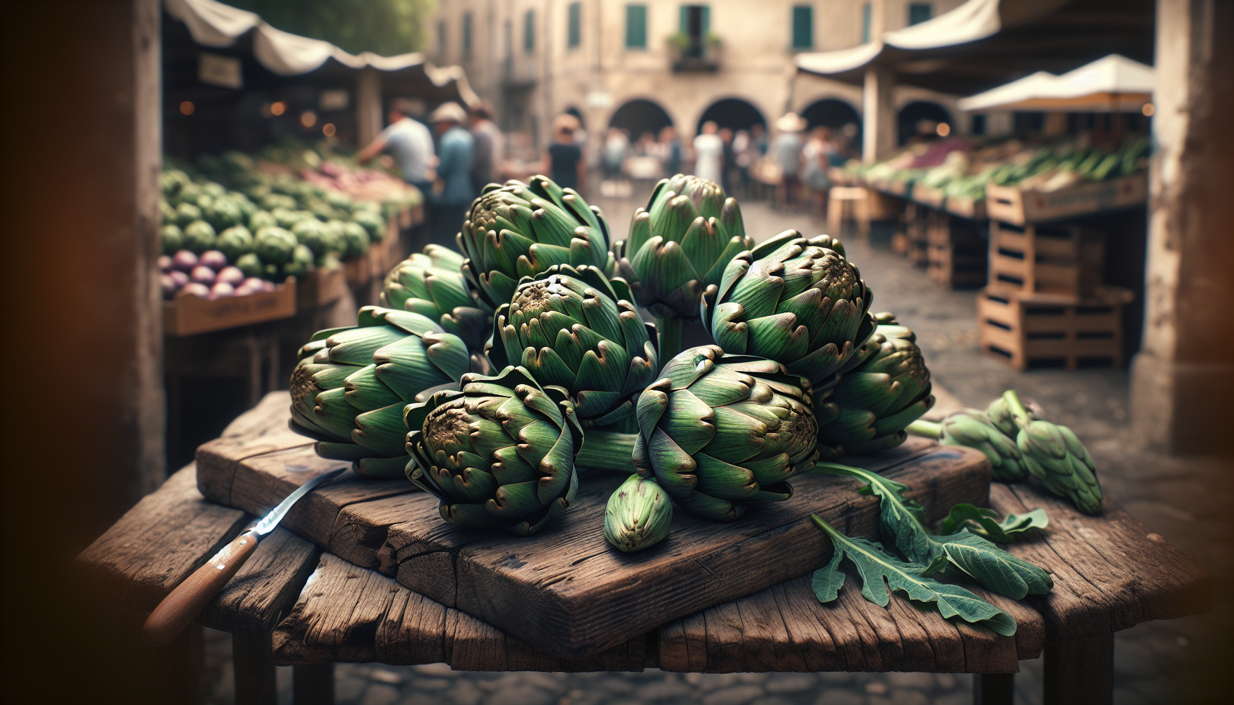 Fresh artichokes ready for cooking and tasting