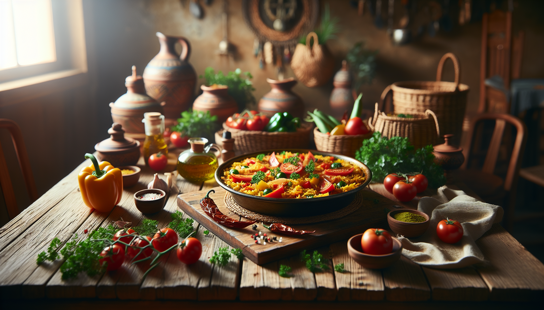 Millie Bobby Brown presenting her unconventional paella dish