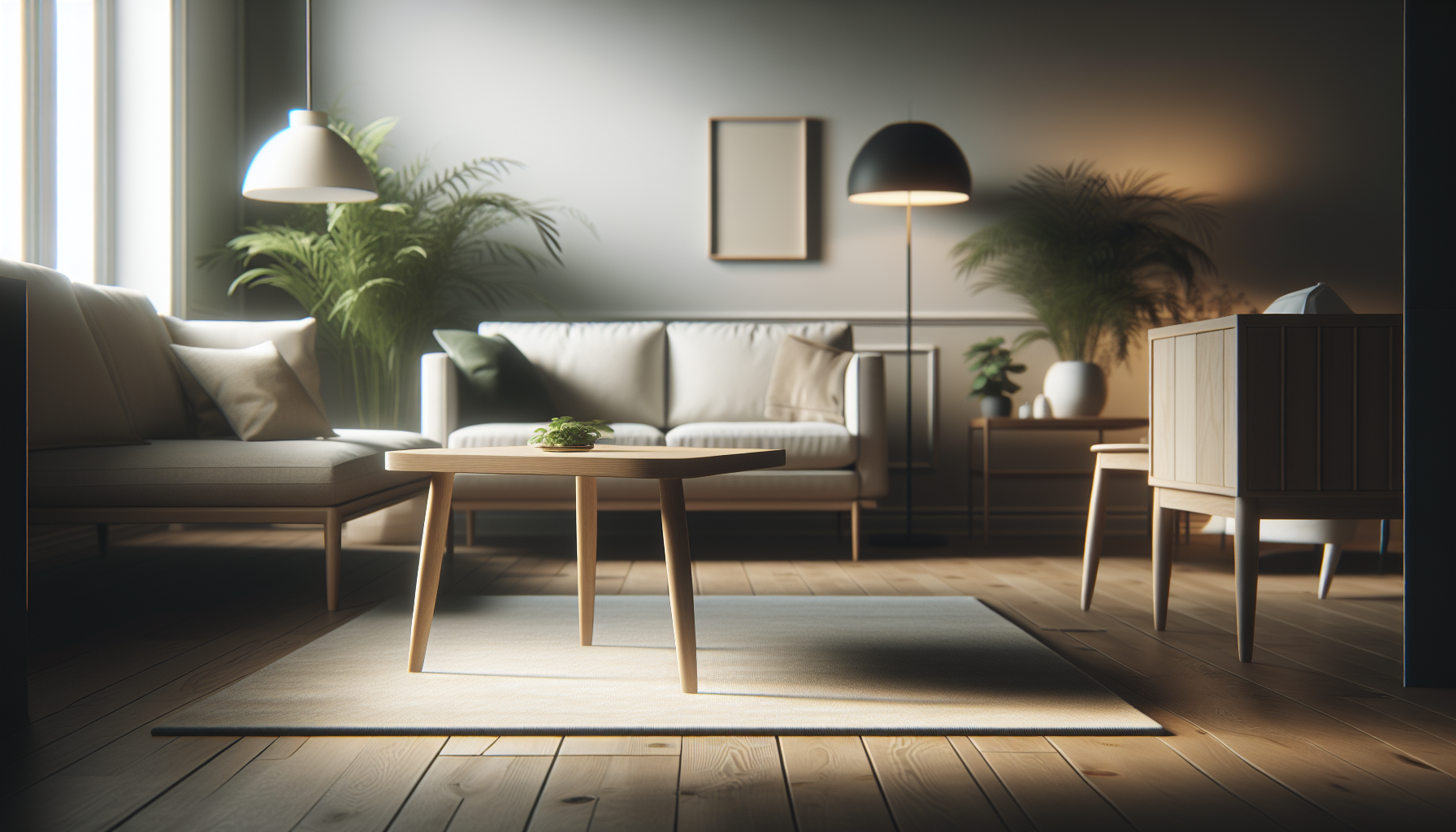 A beautifully organized minimalist living space