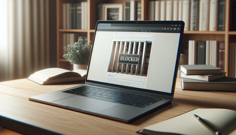 Illustration of website access restrictions and navigation tips