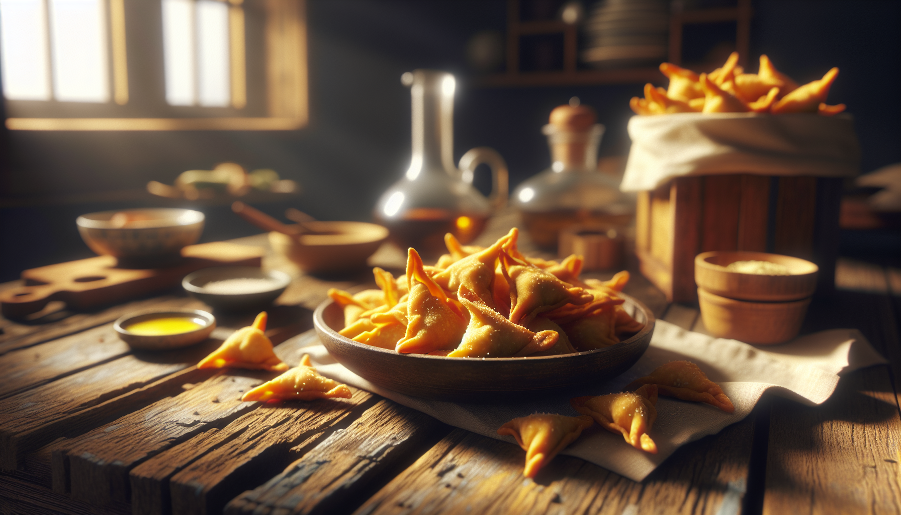 Delicious crab rangoons served on a plate