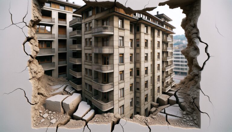 Visual indicators of foundation issues in a home