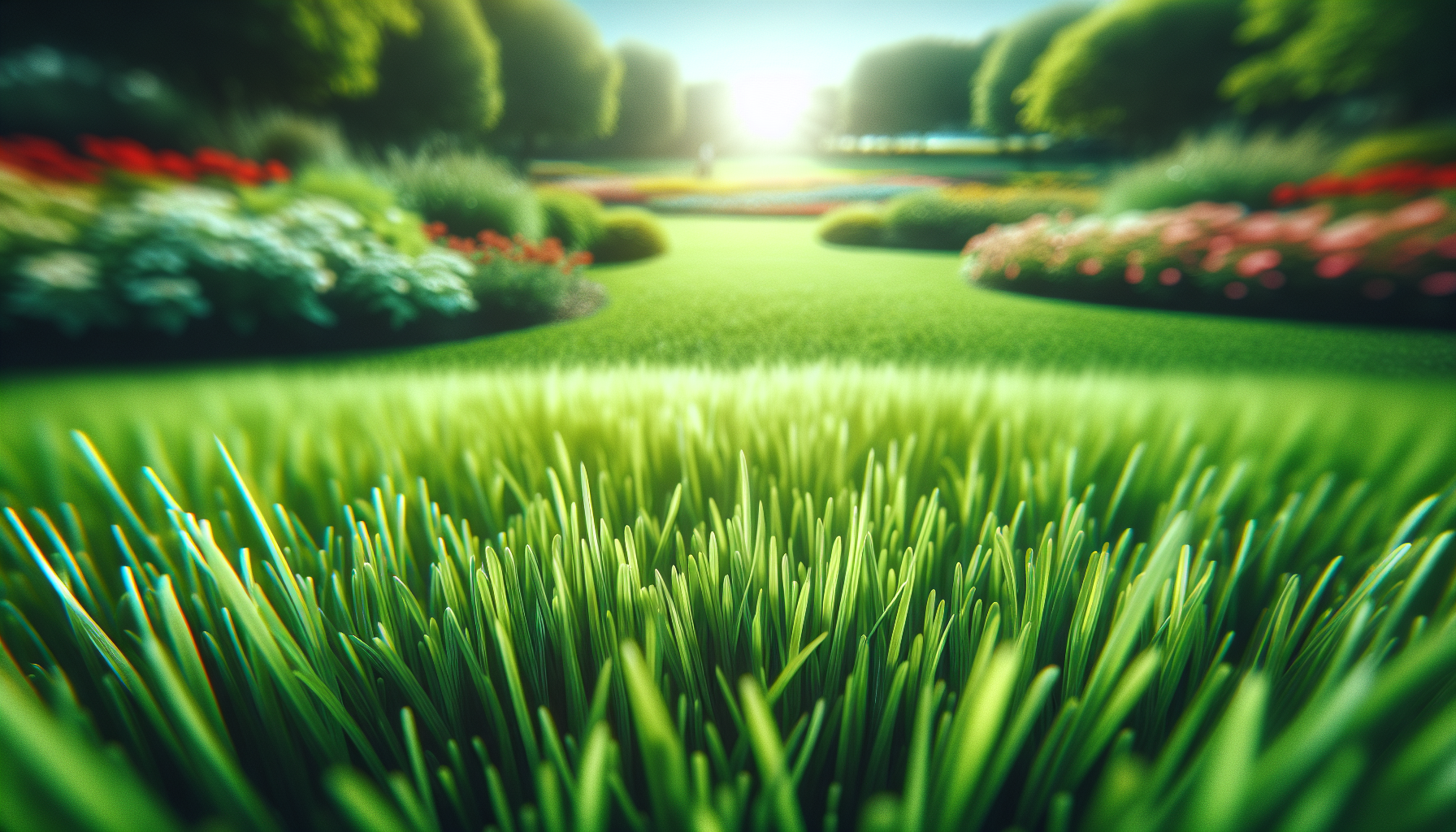 Lush green lawn with smart fertilizing techniques