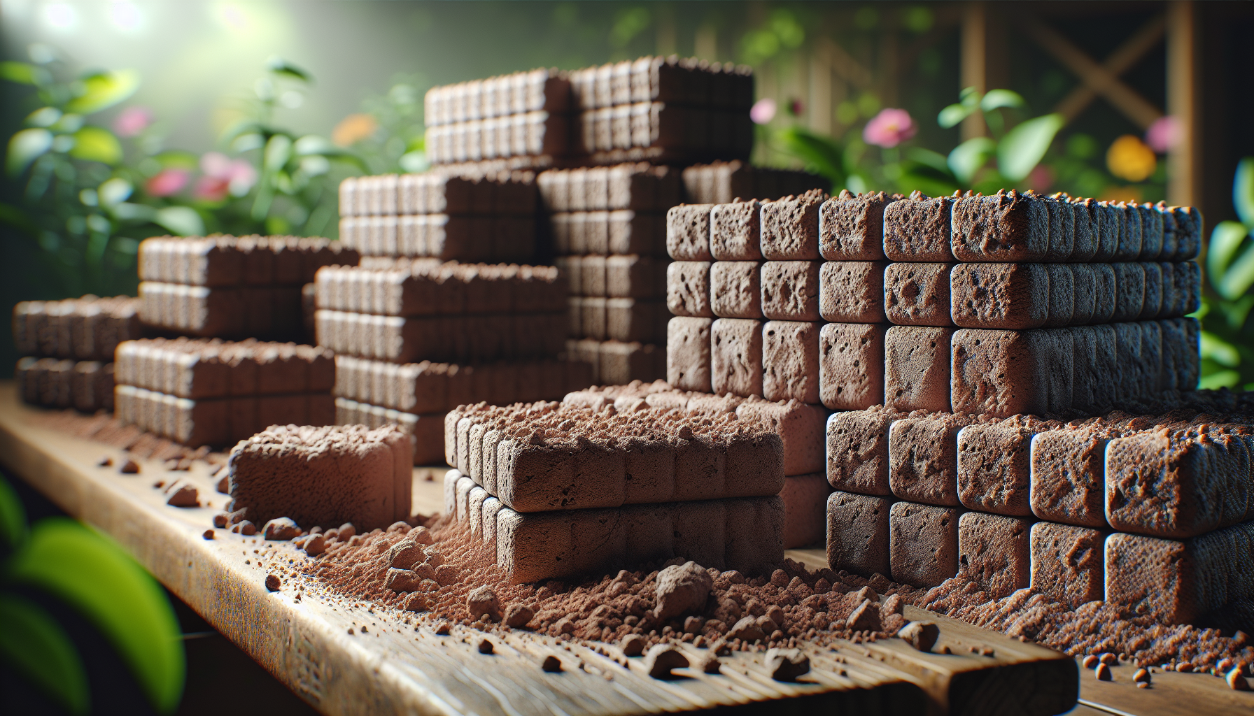 Immagine che mostra il metodo del soil blocking in giardinaggio