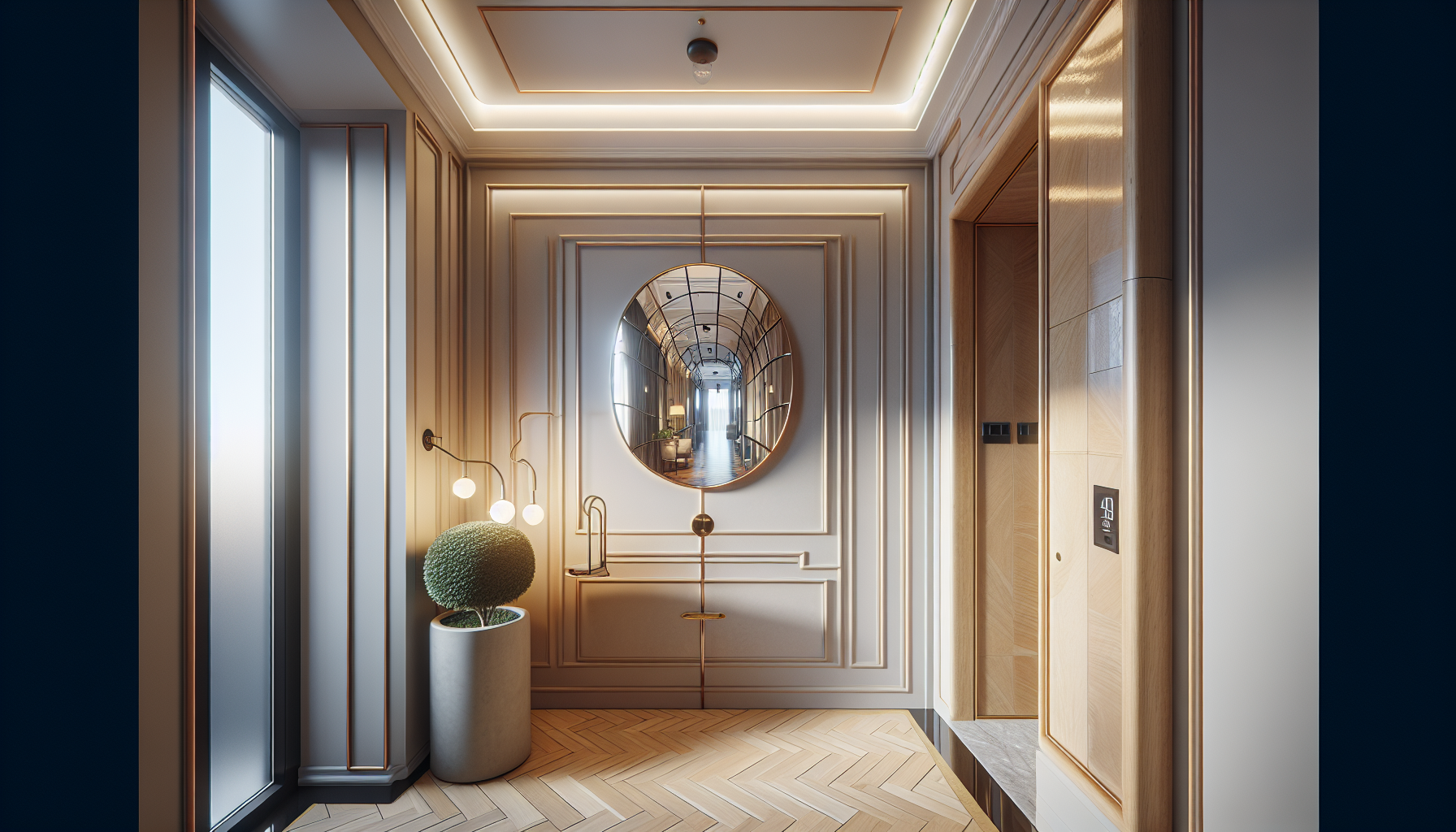 Small entryway transformed into a spacious haven