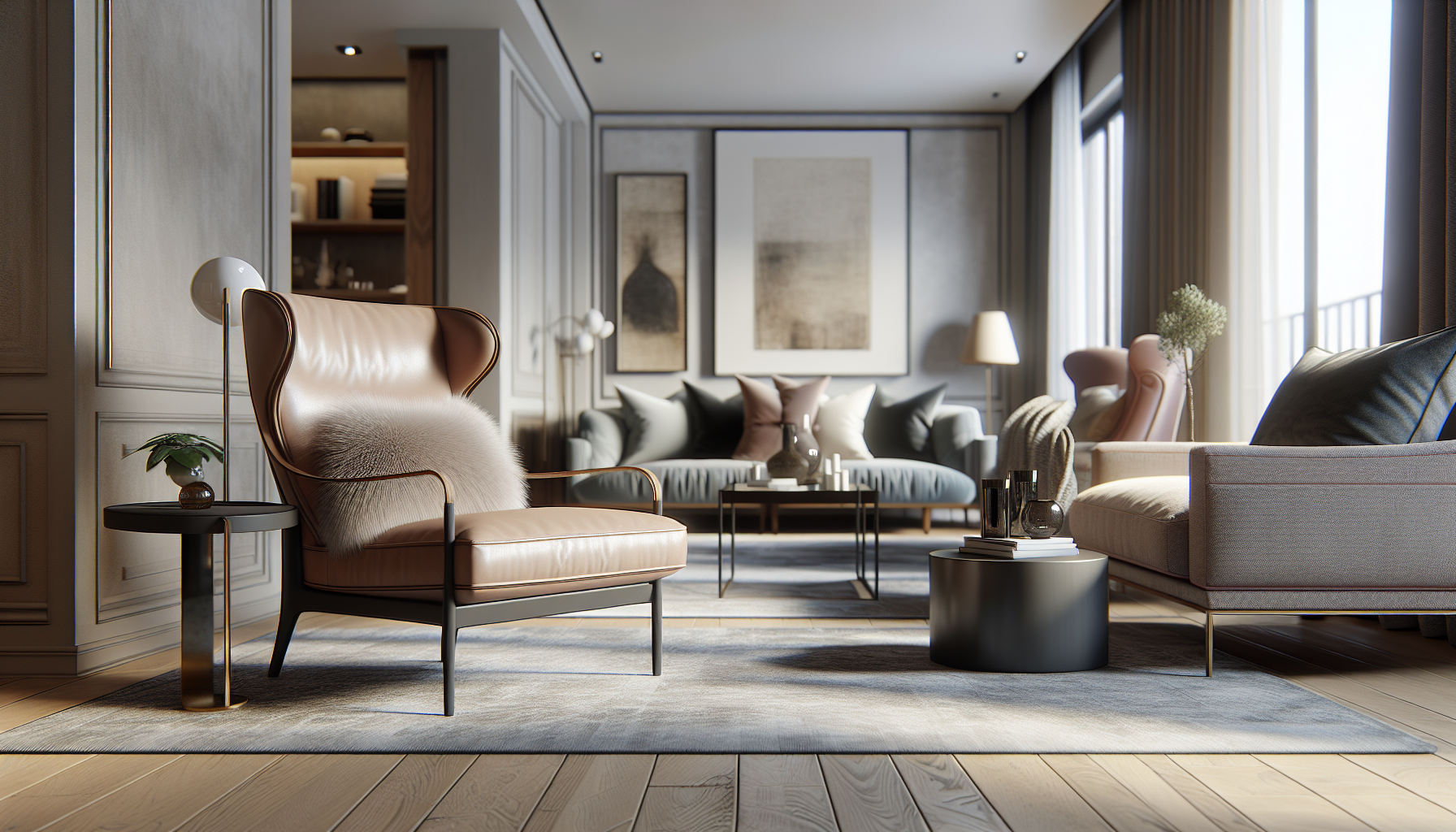 Elegant accent chairs enhancing living room style