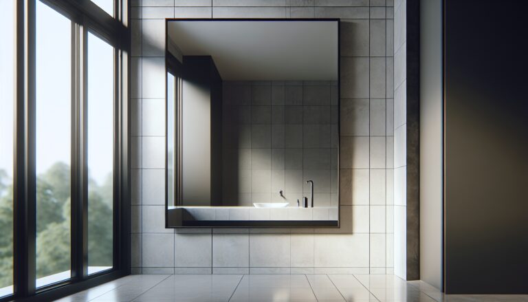 Elegant bathroom mirror enhancing modern decor