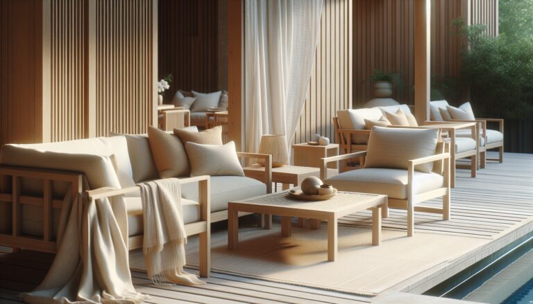 Elegant outdoor furniture set on a budget patio