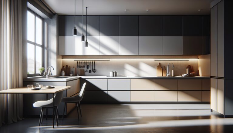 Modern kitchen design with sleek cabinets and decor