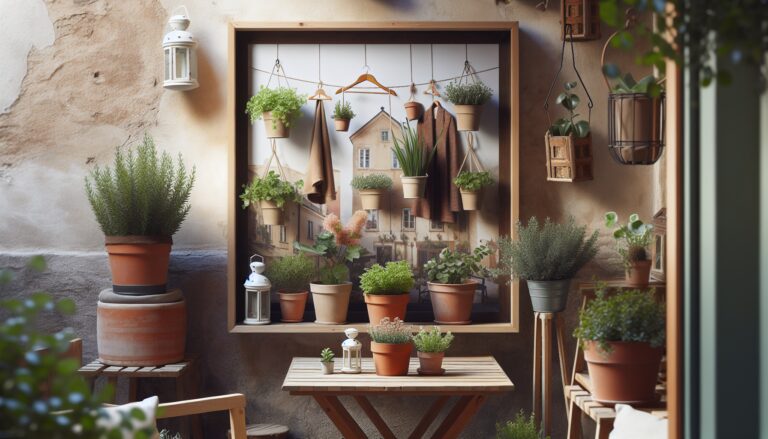 Small outdoor space beautifully decorated for spring