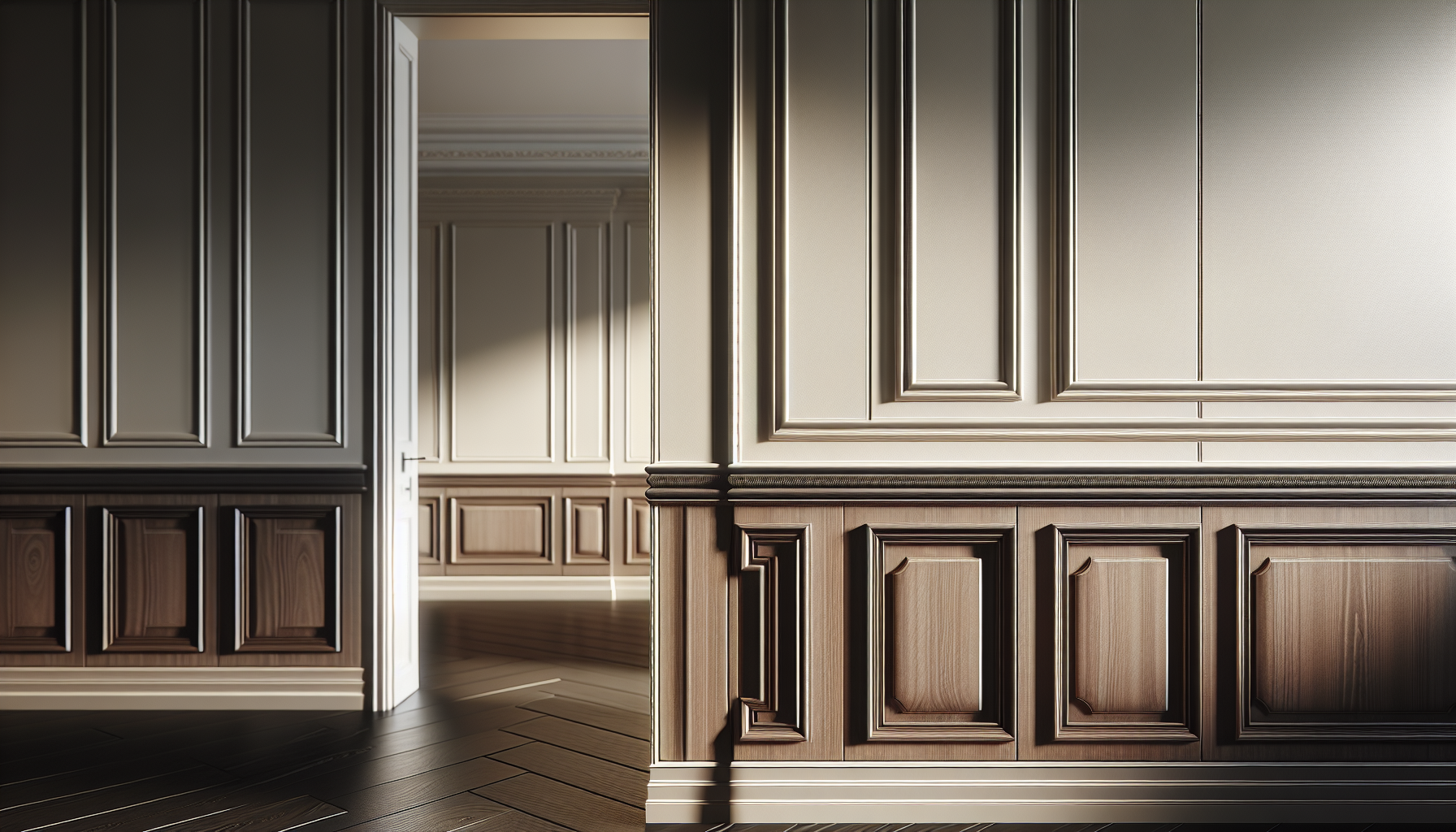 Elegant wainscoting design enhancing home interior