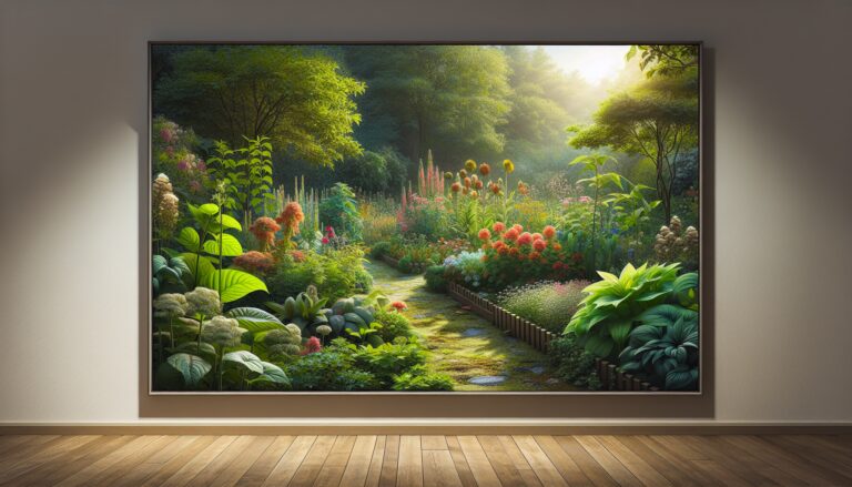 A vibrant garden showcasing succession planting methods