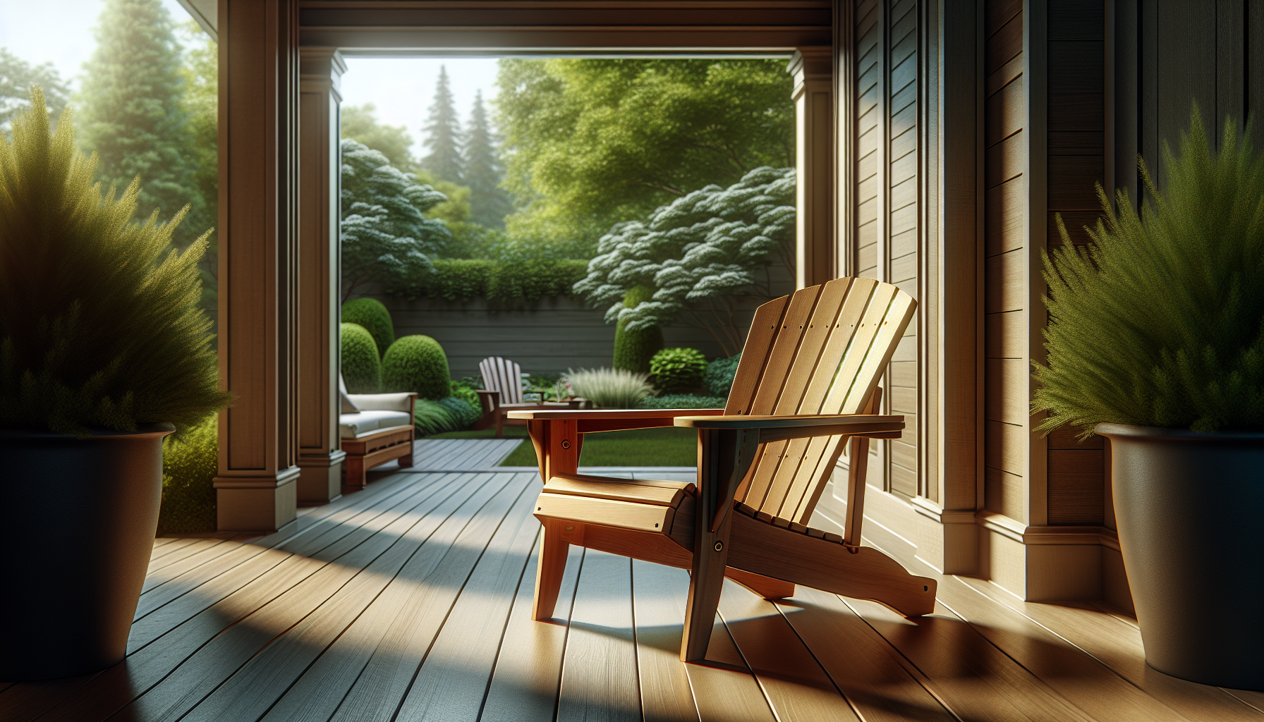 Comfortable outdoor chair perfect for summer lounging