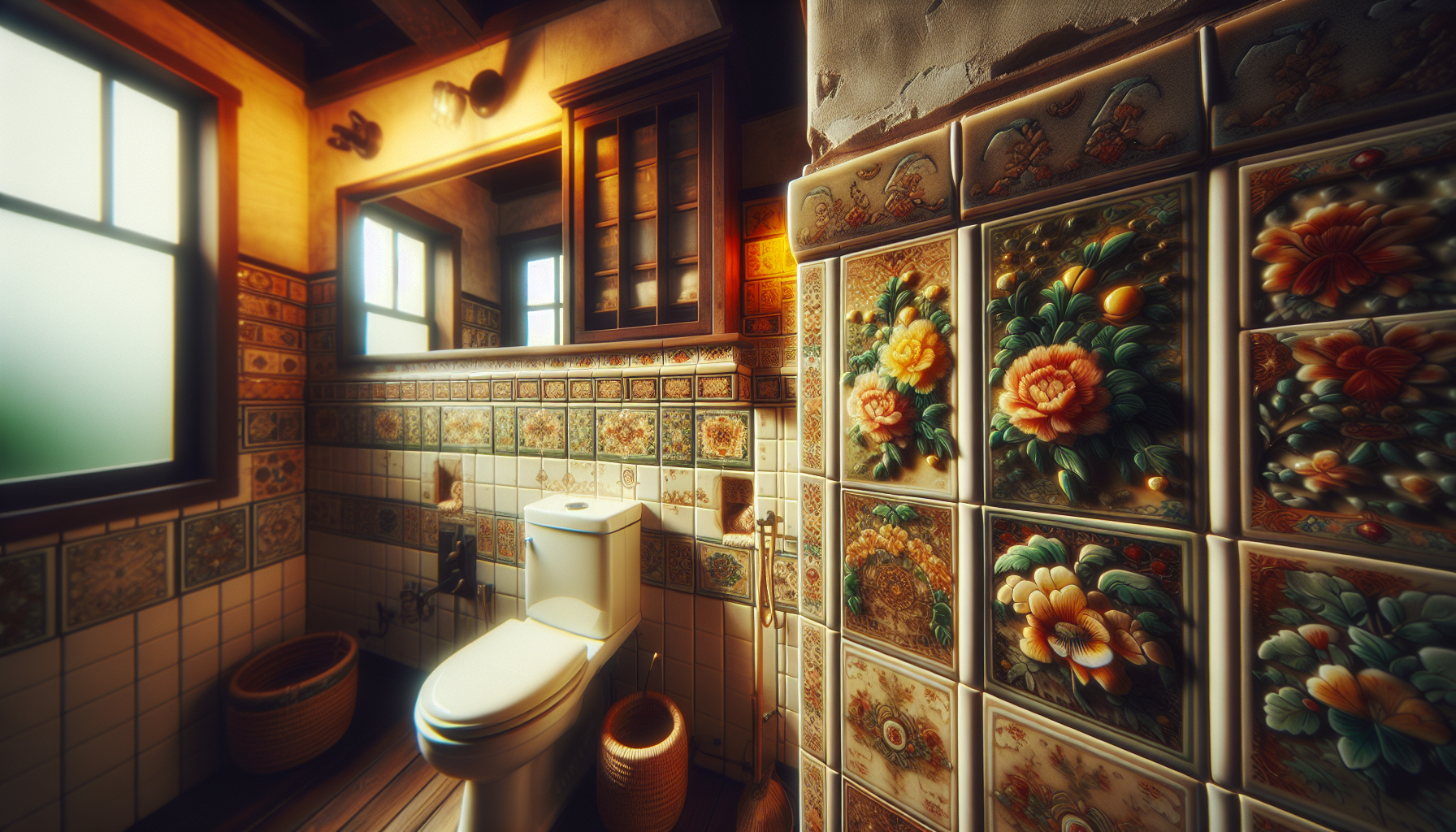 Modern bathroom featuring vintage design elements