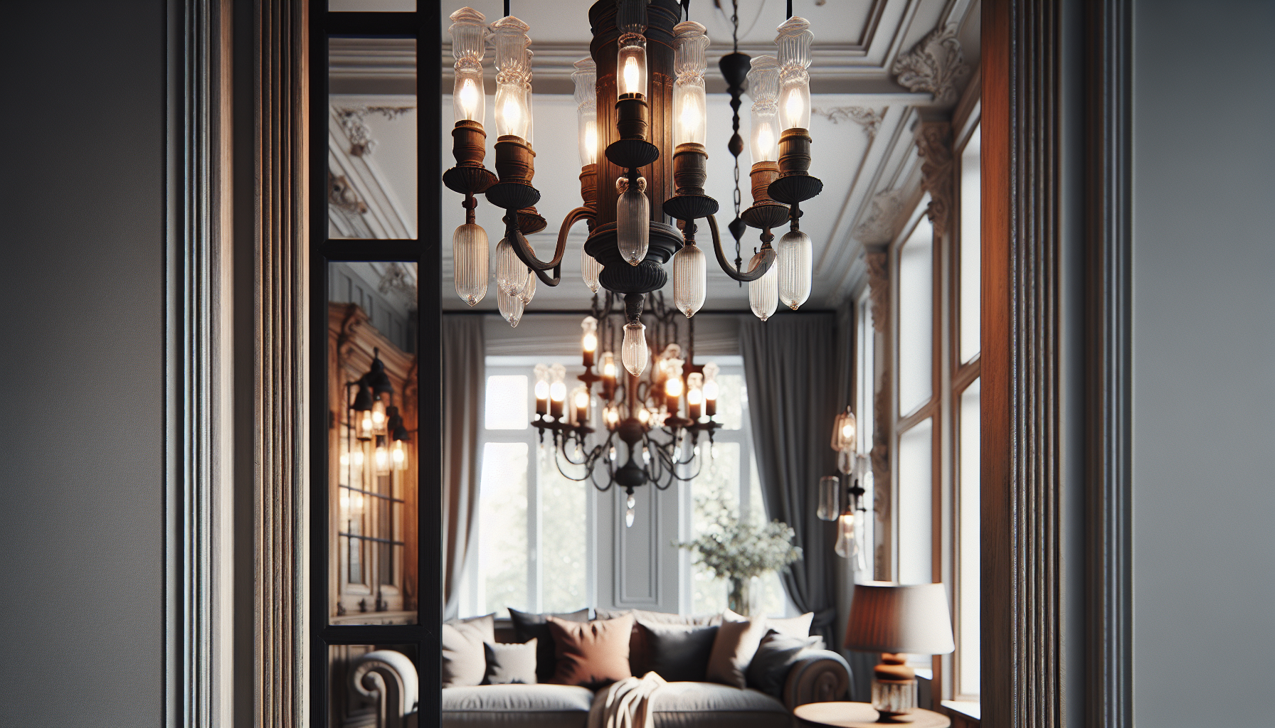 Elegant vintage light fixture enhancing home decor