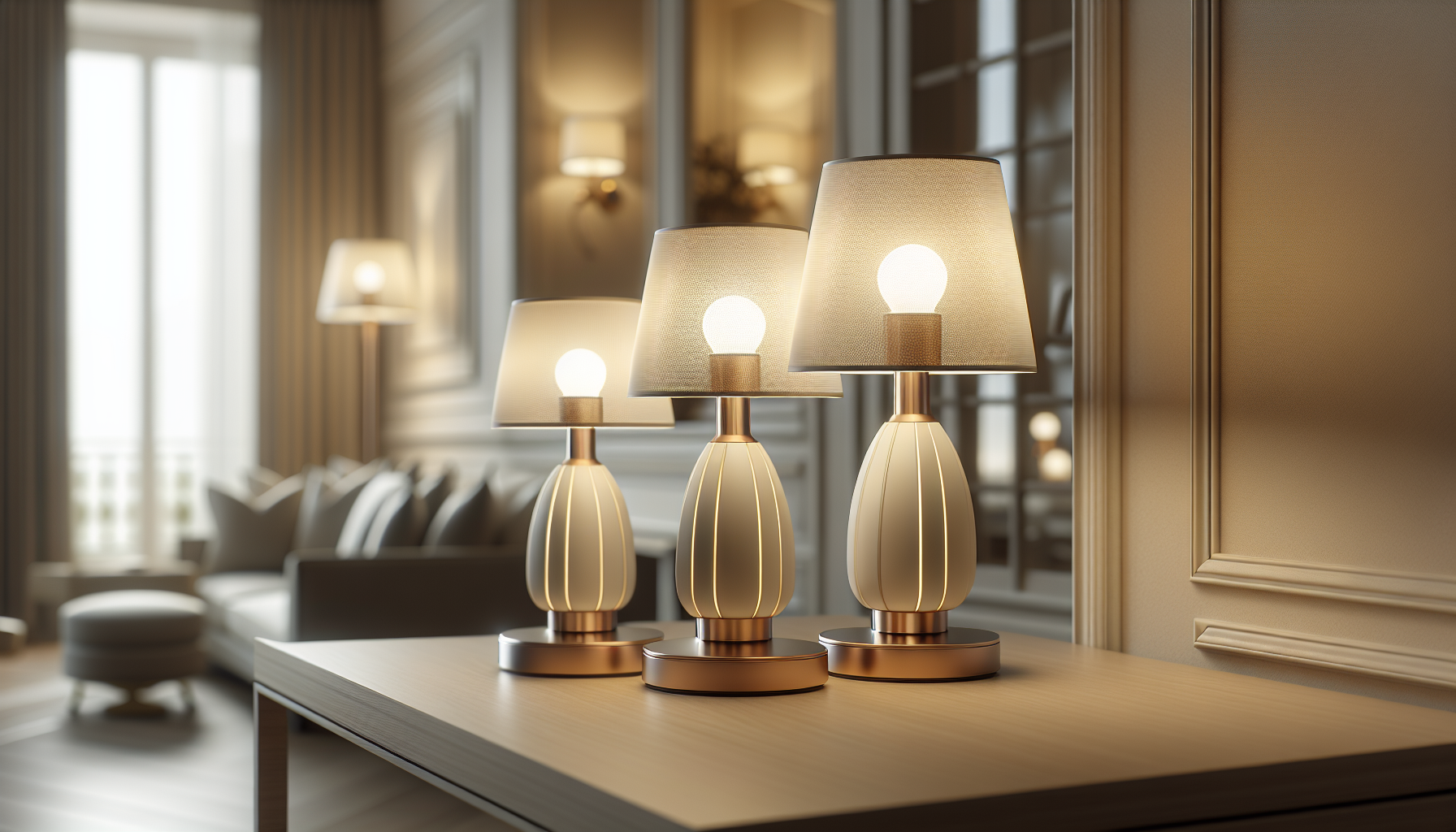 Elegant cordless lamp enhancing home decor