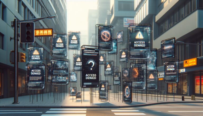 Illustration of website access restrictions and navigation tips