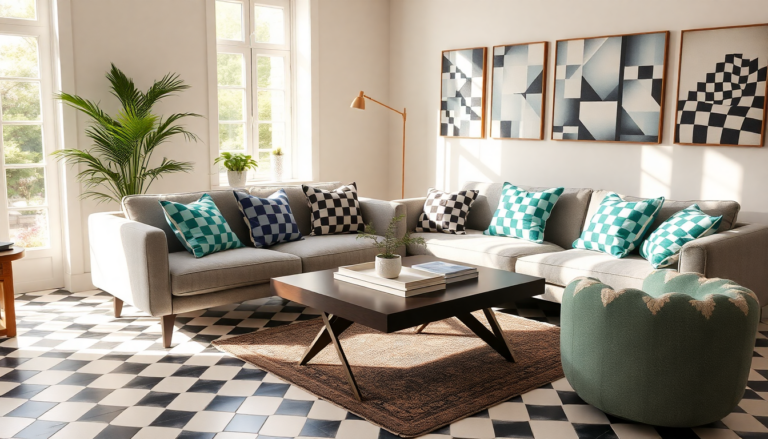 incorporating checkerboard patterns into your home decor 1746124280