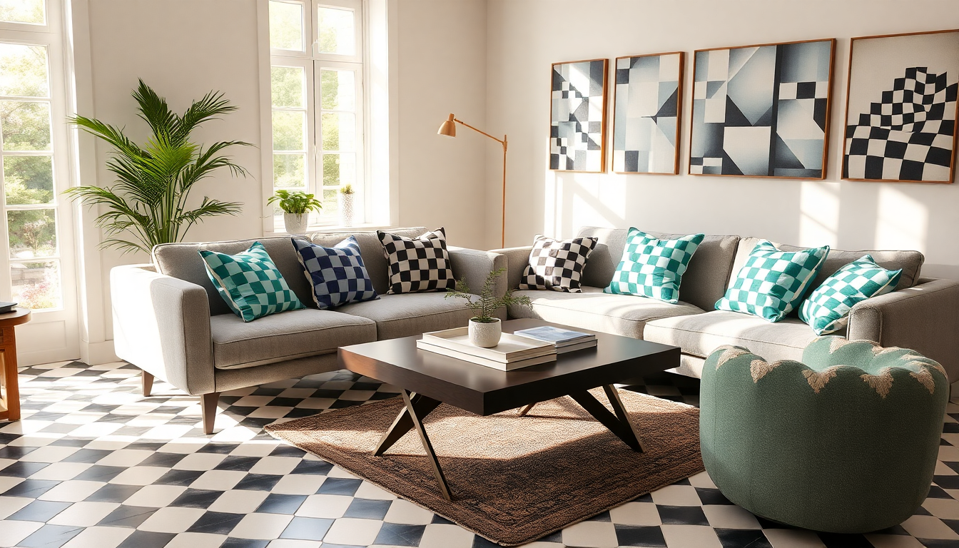 incorporating checkerboard patterns into your home decor 1746124280