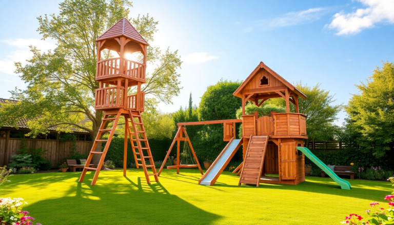 transform your backyard with the mystic tower swing set 1746622292