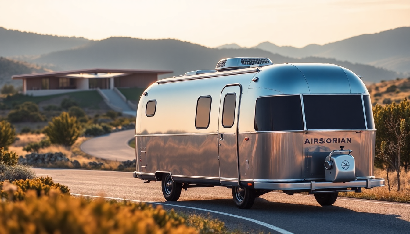 frank lloyd wright meets airstream in a unique travel trailer 1749471637
