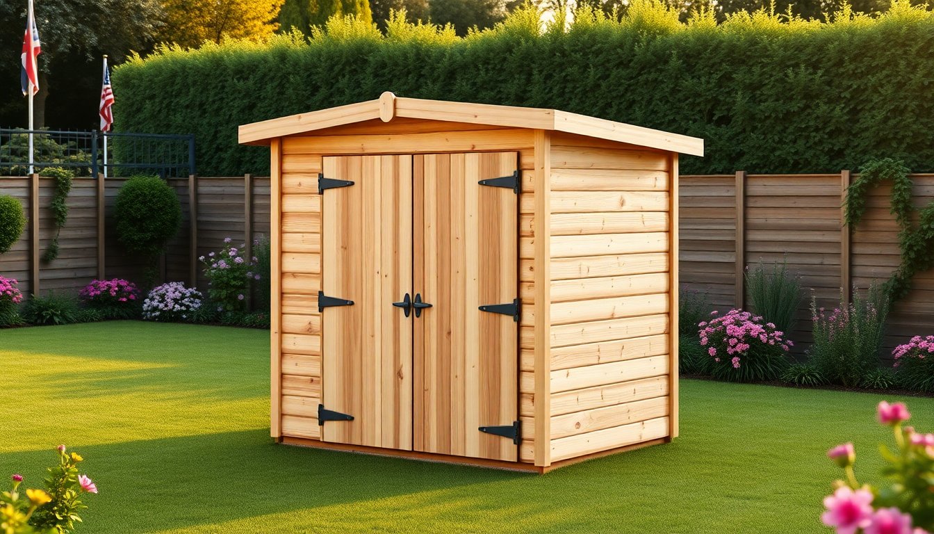 wooden garden house 2x2 m with double door and kit assembly 1771084662
