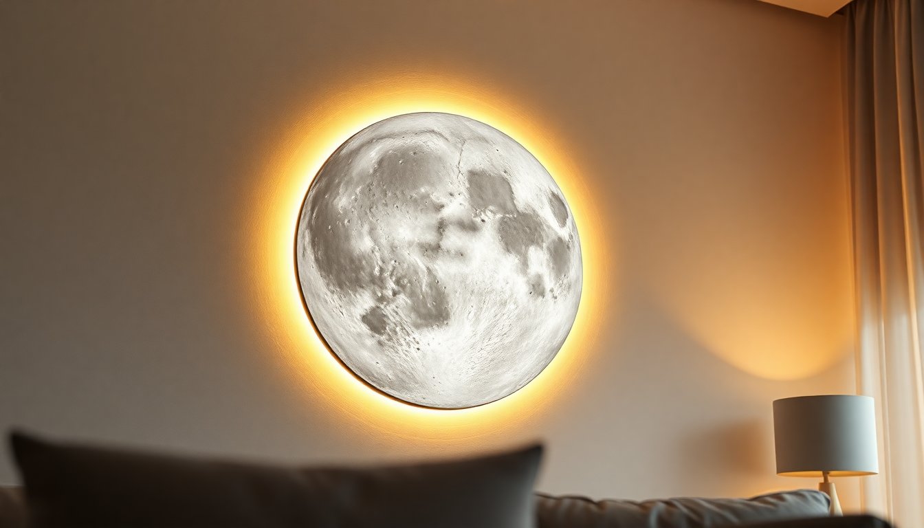diy lunar wall art with ikea trays coasters and led strip 1772504062