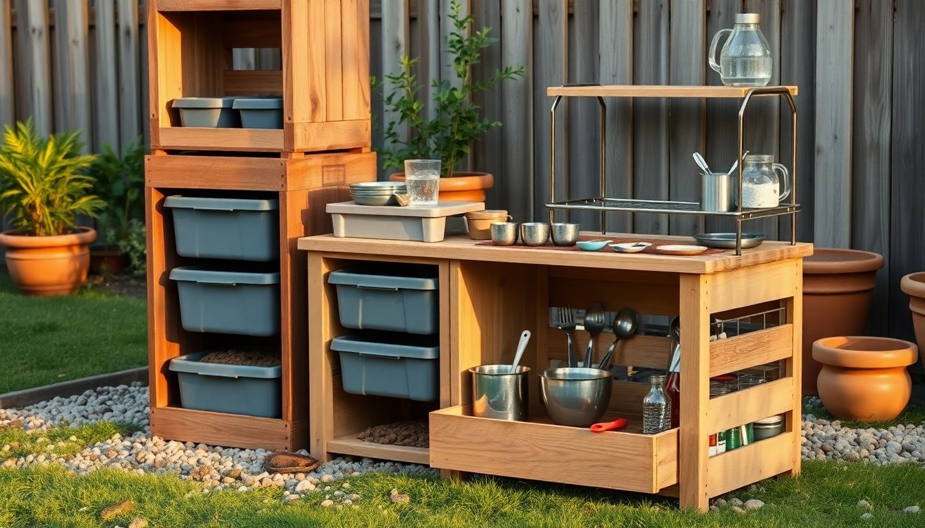 Create a durable DIY mud kitchen from IKEA for about $70
